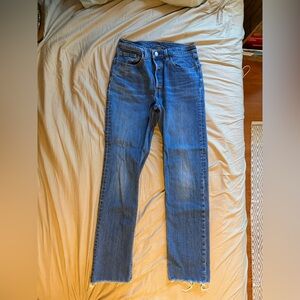 Levi's woman 501 Straight Blue Jeans